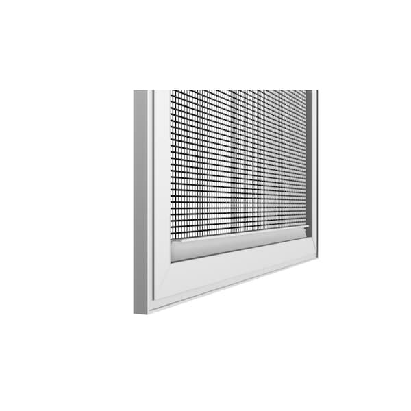 32 In W X 35 In H Single-Hung Window Screen, SH2, Charcoal Fiberglass Mesh, White